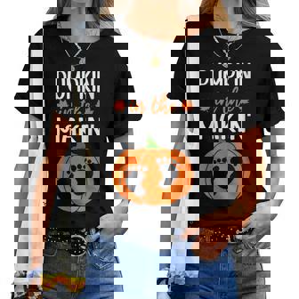 Pumpkin In The Makin' Fall Baby Grossesse Annonce T-shirt femme - Cadeauxyz