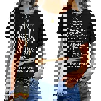 I Was Raised By A German Mother With A Wooden Spoon Women T-shirt - Thegiftio
