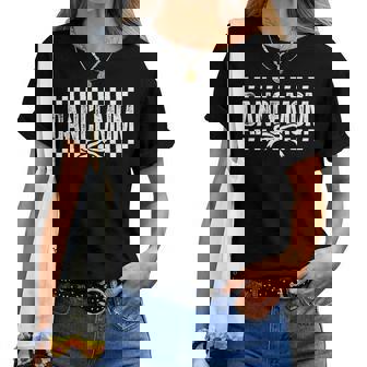 Retro Dance Mom Coquette Bow Checkered Dance Mama Mother Day Women T-shirt | Seseable UK