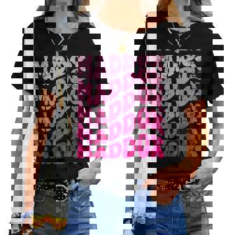 Retro Maddox First Name Personalized Maddox Groovy Vintage Women T-shirt | Mazezy