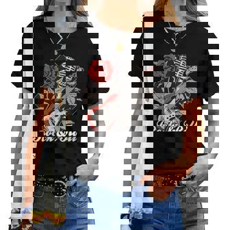 Rockabilly Rockabellaintage Rockera Rock & Roll Cuello Camiseta de mujer - Regaloses