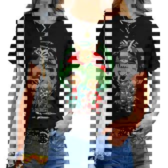 Samurai Boy Girl Hermanos Anime Afro Japonés Retro Camiseta de mujer - Regaloses