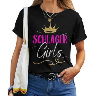 Schlager Girls Schlager Women's Outfit Schlager Party Women's T-shirt Frauen - Geschenkecke