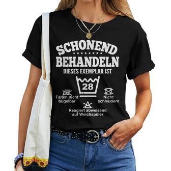 Schonend Behandeln 28 Birthday Man Woman Decoration 28 Years T-shirt Frauen - Geschenkecke