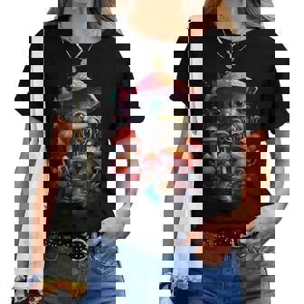 Seta Mushroom Rave Colorido Abstracto Colorido Goa Trance Música Camiseta de mujer - Regaloses