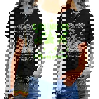 Shenanigans With My Gnomies St Patrick's Day Gnomes Women Women T-shirt - Seseable