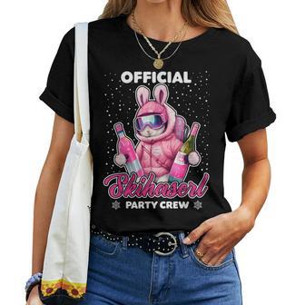 Skiing Official Skihaserl Party Crew Apres Ski Women's T-shirt Frauen - Geschenkecke