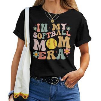 In My Softball Mom Era Groovy Softball Mama For Women T-shirt - Thegiftio UK