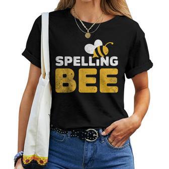 Spelling Bee Buzzing Bee Spelling Competition Women T-shirt - Thegiftio UK