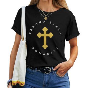 Srecna Slava Domacine T-shirt Frauen - Geschenkecke