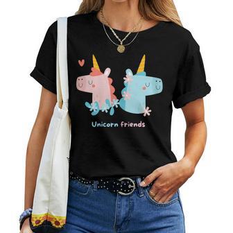 Unicorn Friends Einhorn Freunde Mädchen Kinder T-shirt Frauen - Geschenkecke