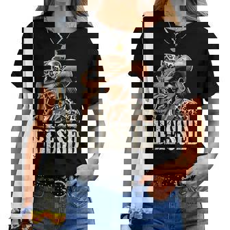Vintage Retro Black Western Cowgirl African Christian Woman Women T-shirt - Seseable