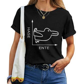 Wittgenstein Rabbit Duck Optical Illusion T-shirt Frauen - Geschenkecke