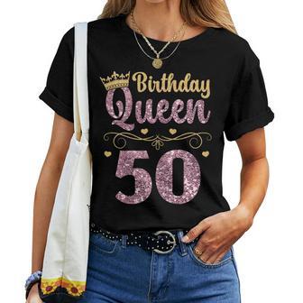 Women's 50Th Queen Birthday 50 Years Fift T-shirt Frauen - Geschenkecke