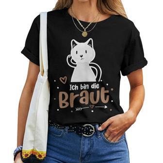 Women's Bridal Hen Night Cat Wedding T-shirt Frauen - Geschenkecke