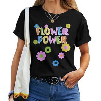 Women's Flower Power Cute Groovy Chick 70S 60S Party Theme Outfit T-shirt Frauen - Geschenkecke