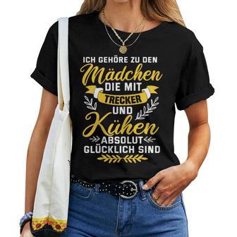 Women's Farmer Farmer Saying Tractor And Cows Girls T-shirt Frauen - Geschenkecke