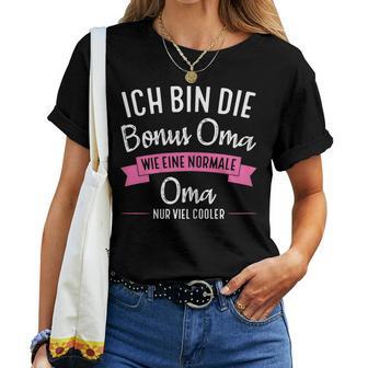 Women's Ich Bin Die Bonus Grandma Bonus Grandma Family T-shirt Frauen - Geschenkecke