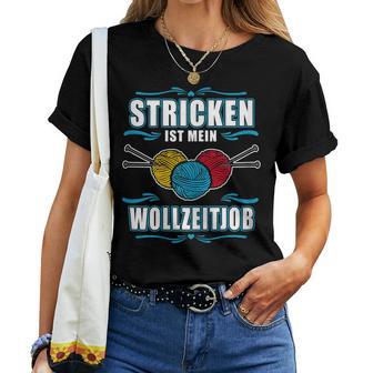 Women's Knitted Is My Woll Zeitjob Knitted T-shirt Frauen - Geschenkecke