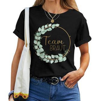 Women's Team Bride Stag Party Eucalyptus T-shirt Frauen - Geschenkecke