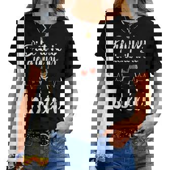 Women's With-Neck Die Tut Nix Die Will Nur Wein T-shirt Frauen - Seseable
