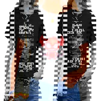 Women's With-Neck Ich Bin 99 Engel Aber Puhhh Diese 1 Teufelchen T-shirt Frauen - Seseable