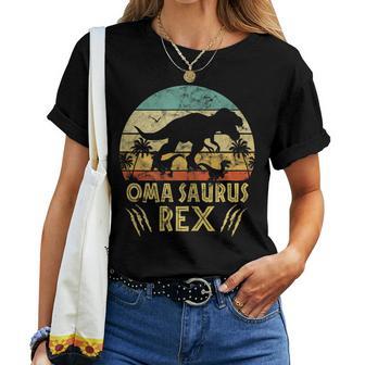 Women'sintage Omasaurus Grandma Cool Retro Grandma Dinosaur T-shirt Frauen - Geschenkecke