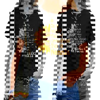 In A World Of Grandmas Be A Nannie Special Grandma Women T-shirt | Mazezy