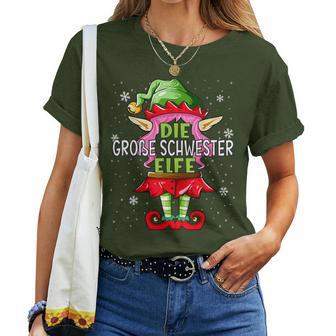 Big Sister Elf Christmas Family Christmas T-shirt Frauen - Geschenkecke