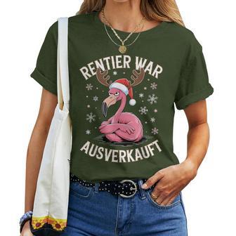 Christmas Flamingo Reindeer Was Out Sold Out T-shirt Frauen - Geschenkecke