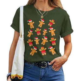 Gingerbread Christmas Gingerbread Pyjamas Mens T-shirt Frauen - Geschenkecke