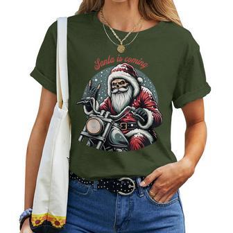 Motorcycle Santa Claus Biker Christmas & Women T-shirt Frauen - Geschenkecke