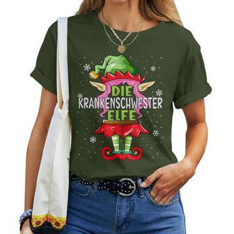 Nurse Elf Christmas Family Christmas T-shirt Frauen - Geschenkecke