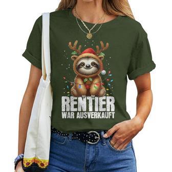 Reindeer War Sold Out Christmas Sloth Christmas Time T-shirt Frauen - Geschenkecke