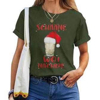 Schääne Woi Nachde Woinachde Christmas Wine Riesling T-shirt Frauen - Geschenkecke