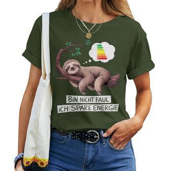 Sloth Late Sleeper Saying Christmas T-shirt Frauen - Geschenkecke