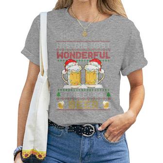 It's The Most Wonderful Time For A Beer Christmas Sweater T-shirt Frauen - Geschenkecke