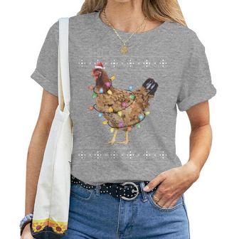 Ugly Christmas Sweater Chicken Christmas T-shirt Frauen - Geschenkecke