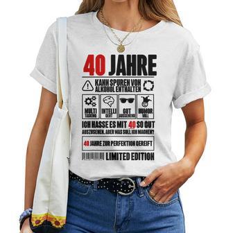 40Th Birthday 40 Years Decorative T-shirt Frauen - Geschenkecke