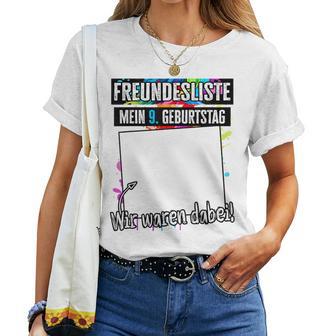 9 Years Boy Girl My 9Th Birthday Children's Birthday T-shirt Frauen - Geschenkecke