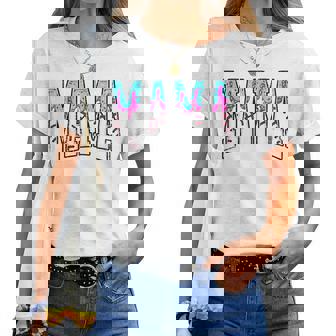 Baseball Mama Ice Cream Drip With Sprinkles Baseball Mom Women T-shirt - Thegiftio