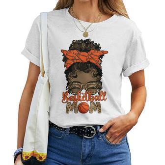 Black Basketball Mom Melanin Mother Of A Basketball Player Women T-shirt - Thegiftio UK