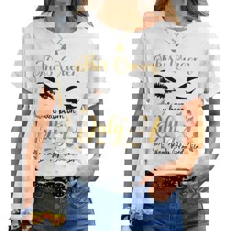 Cette Reine Est Née Le 4 Juillet Living My Blessed Life Queen T-shirt femme - Cadeauxyz