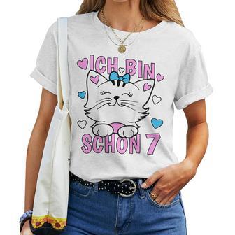 Children's Ich Bin Schon 7 Jahre Girl Ich Bin Schon 7 Years T-shirt Frauen - Geschenkecke