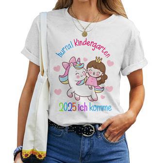 Children's Unicorn Girls Nursery Child 2025 Pink T-shirt Frauen - Geschenkecke