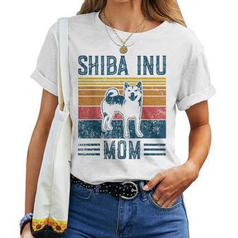 Dog Shiba Inu Mom -Intage Shiba Inu Mom Gray T-shirt Frauen - Geschenkecke