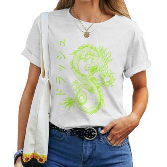 Dragon Streetwear E-Girl Aesthetic Retro 90S Japan Dragon S T-shirt Frauen - Geschenkecke