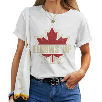 Elbows Up Canada 1867 Freedom Stand Strong & Proud Women Women T-shirt - Thegiftio UK