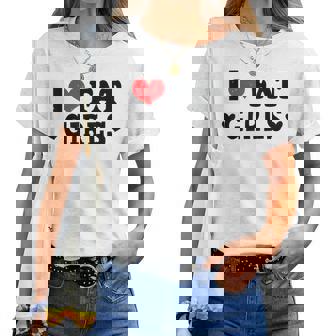 I Love Fat Girls Cute I Heart Fat Girls Ex-Novia Camiseta de mujer - Regaloses