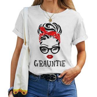 Grauntie Wink Eye Woman Face For Grauntie Women T-shirt - Thegiftio